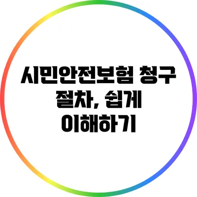 시민안전보험 청구 절차, 쉽게 이해하기