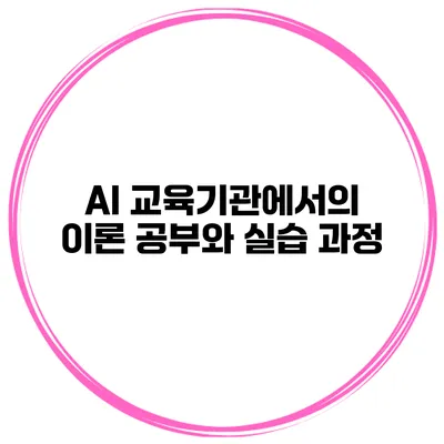 AI 교육기관에서의 이론 공부와 실습 과정