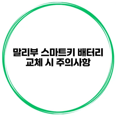 말리부 스마트키 배터리 교체 시 주의사항