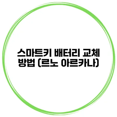 스마트키 배터리 교체 방법 (르노 아르카나)