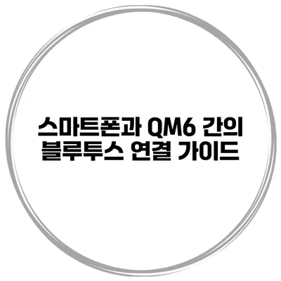 스마트폰과 QM6 간의 블루투스 연결 가이드