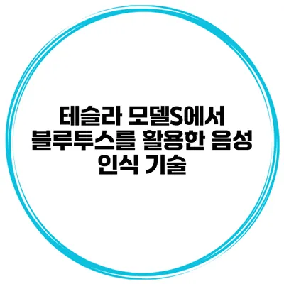 테슬라 모델S에서 블루투스를 활용한 음성 인식 기술